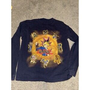 Vtg Yu-Gi-Oh! Yugi Mutou Graphic Tee Shirt Youth Size L-XL Men’s XS Shows Wear